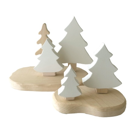 Décor Sapins en bois 