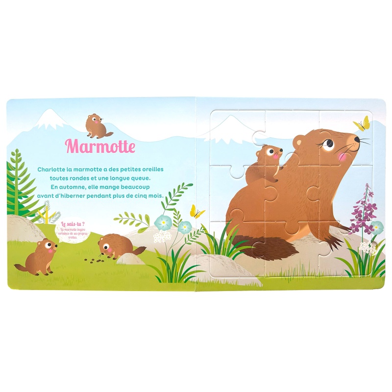 Livre-Puzzle Les animaux de la montagne