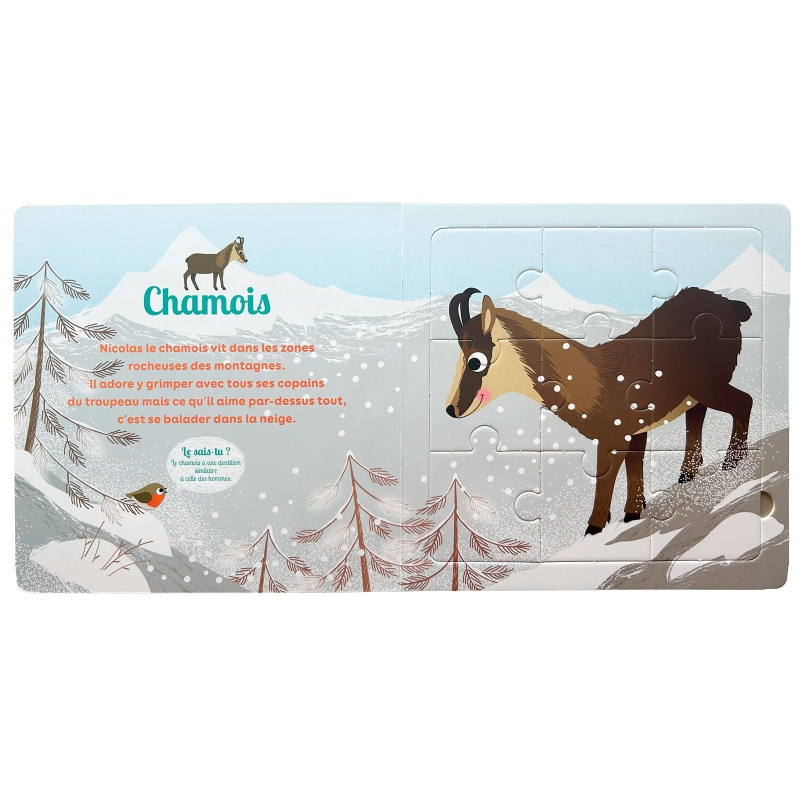 Livre-Puzzle Les animaux de la montagne