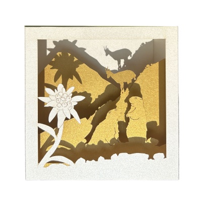 Carte pop-up Marmotte