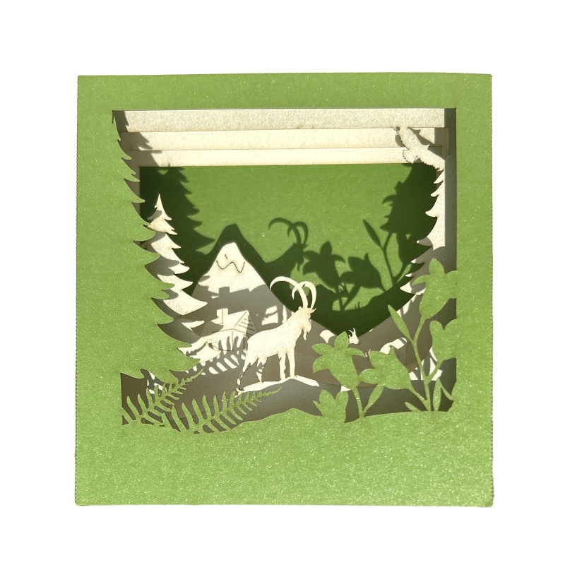 Carte pop-up Bouquetin