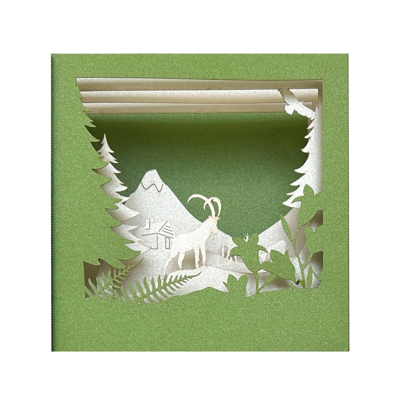 Carte pop-up Bouquetin