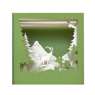 Carte pop-up Bouquetin