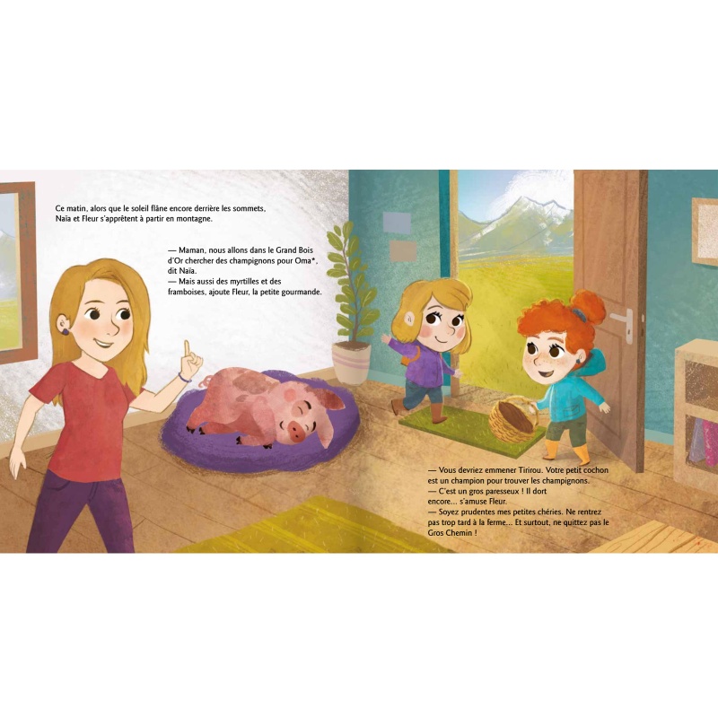 Tirirou, le petit cochon de la montagne, secouriste