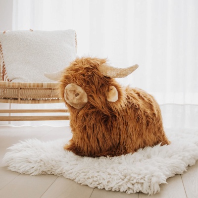 Vache Highland rebondissante