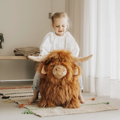 Vache Highland rebondissante