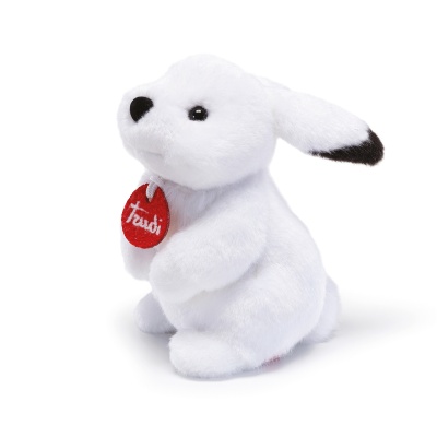 Petite peluche lièvre blanc des massifs enneigés