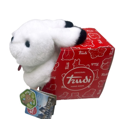 Petite peluche lièvre blanc des massifs enneigés