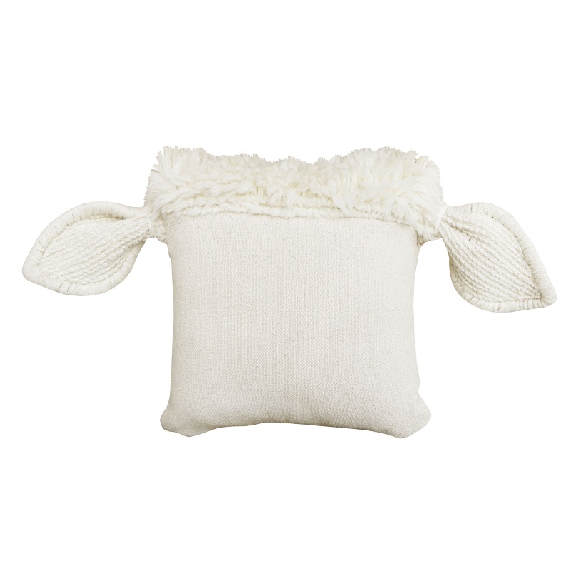 Coussin en laine lavable - Mouton au nez rose