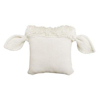 Coussin en laine lavable - Mouton au nez rose