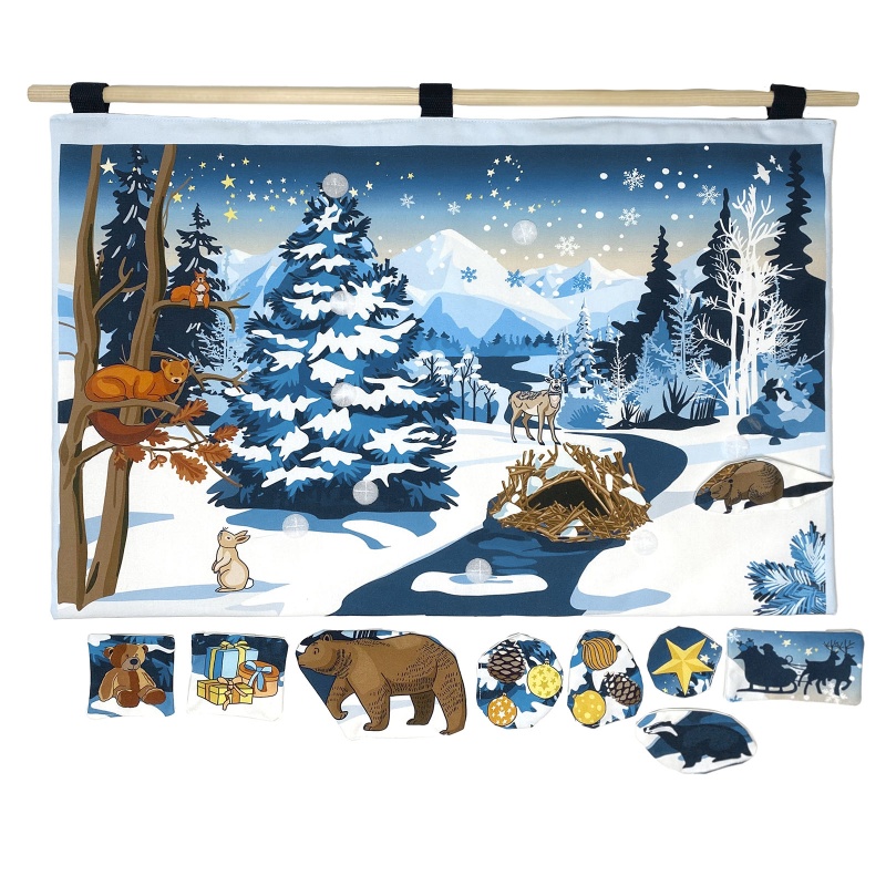 Tableau scratch La Montagne en hiver