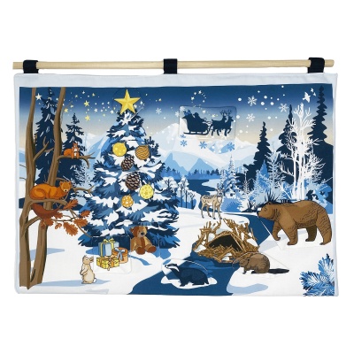 Tableau scratch La Montagne en hiver