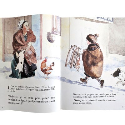 Babette et les planches à neige